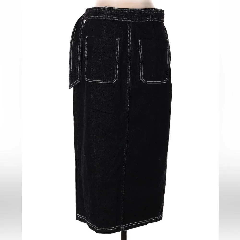 BDG Urban Outfitters denim button down pencil skirt